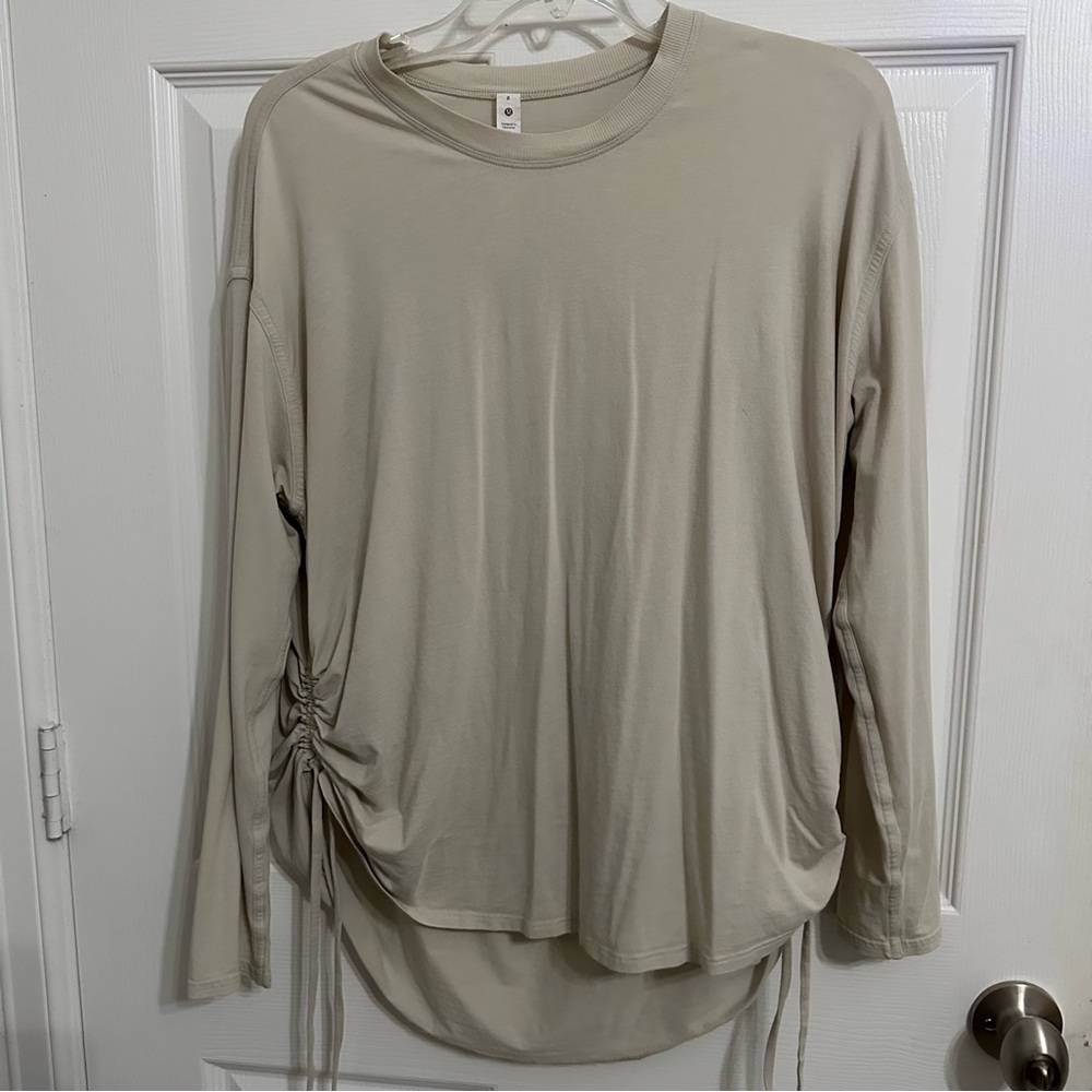 Lululemon Athletica Tan Ruched Blouse